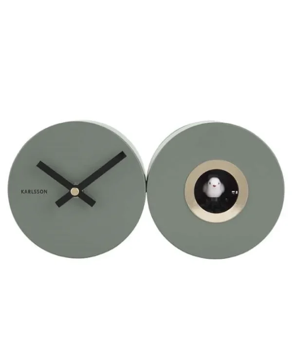 Duo Cuckoo Clock matte green