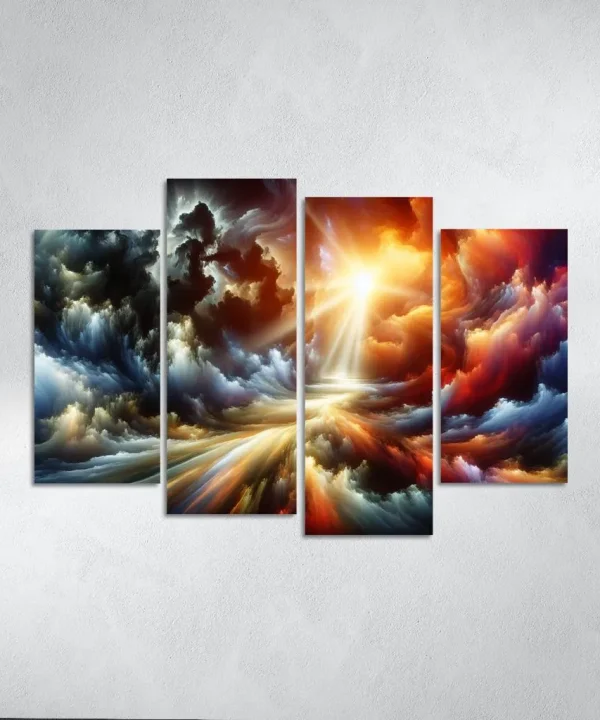 The Essence of Light and Shadow 4 Piece HD Canvas Wall Art