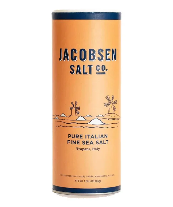 Jacobsen Salt Co Pure Italian Fine Sea Salt Trapani Tube (1.8LB)