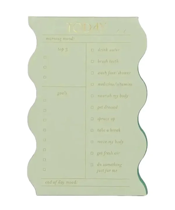 DesignWorks Ink 'Sage' Wavy Daily Notepad
