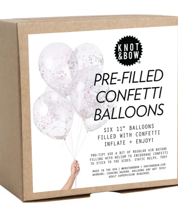Knot & Bow Pre-Filled Confetti Balloons (6CT)