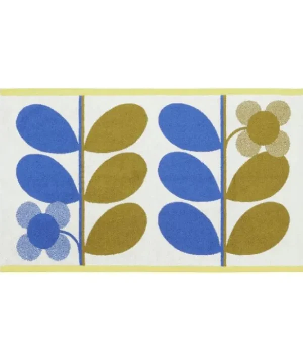 Stem Bloom Duo Bath Mat in blue, fawn