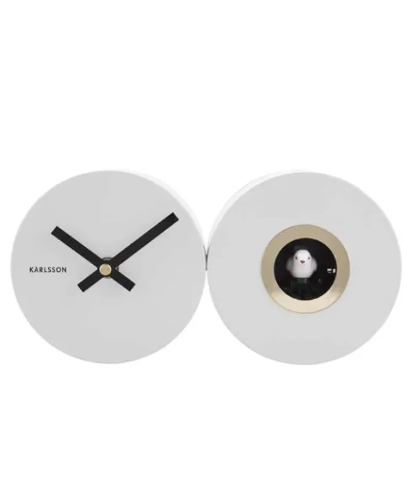 Duo Cuckoo Clock matte white