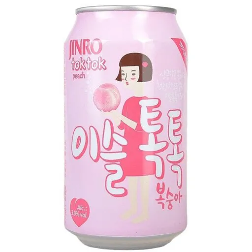 Jinro 'TokTok' Peach Sparkling Soju (355ML)
