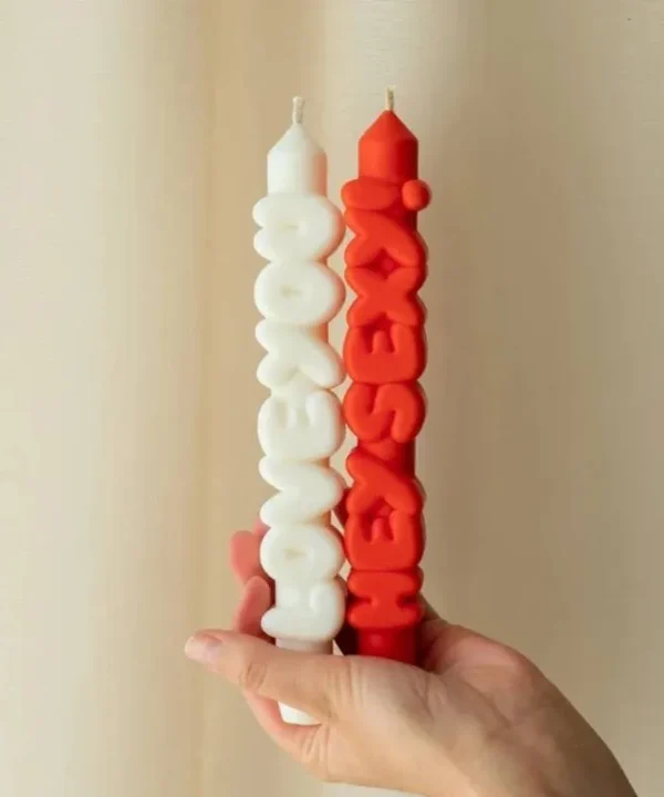 Hey Sexy! Love You 3D Taper Candle Set
