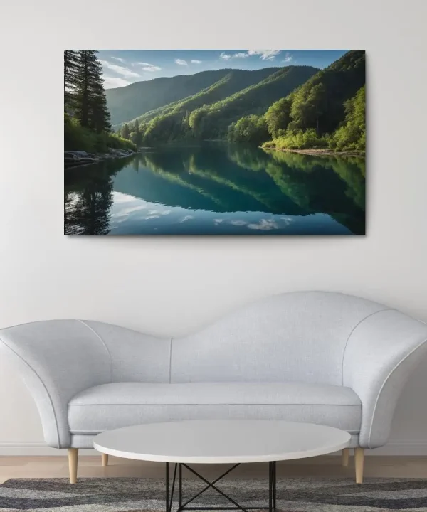 The Mesmerizing View of Crystal Blue Lakes 1 Piece HD Canvas Wall Art