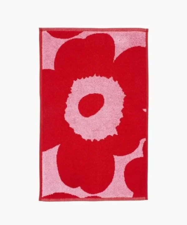 Unikko Guest Towel 30x50cm in pink, red
