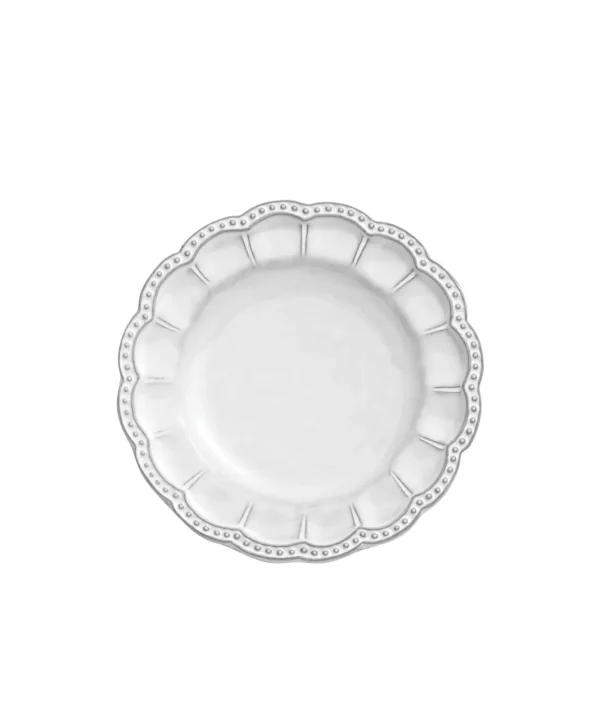 Bella Bianca Beaded Bread Plate