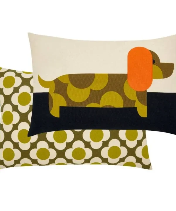 Dachshund Cushion 60x40cm in yellow