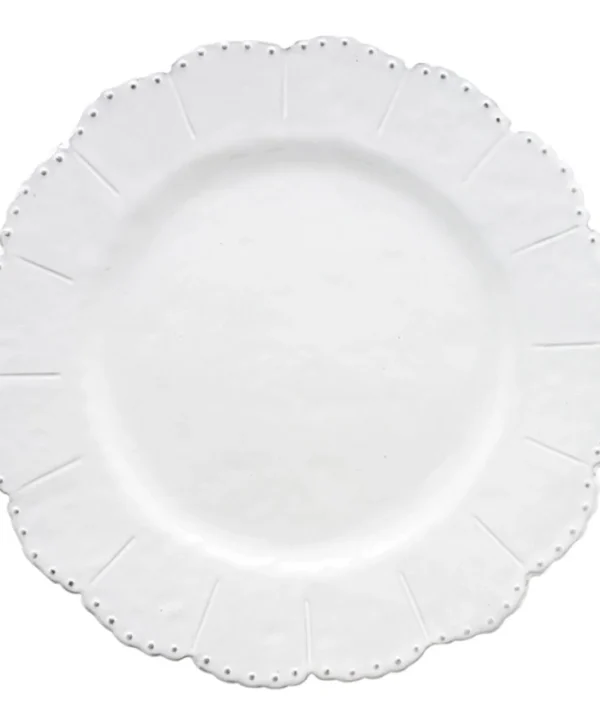 Bella Bianca Beaded Dinner Plate