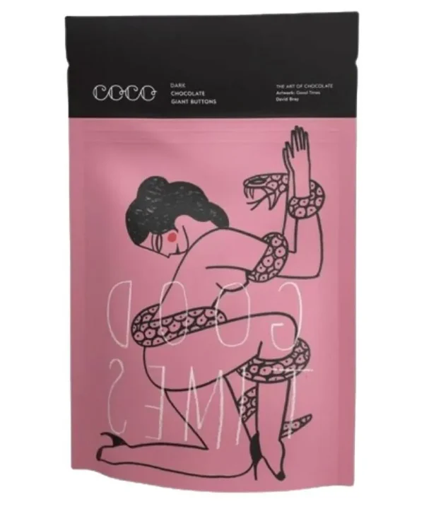 COCO Chocolatier 'Giant Buttons' Dark Chocolate (120G)