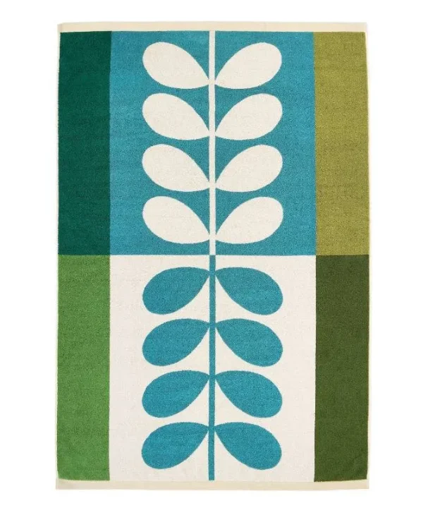 Stem Check Bath Sheet in willow