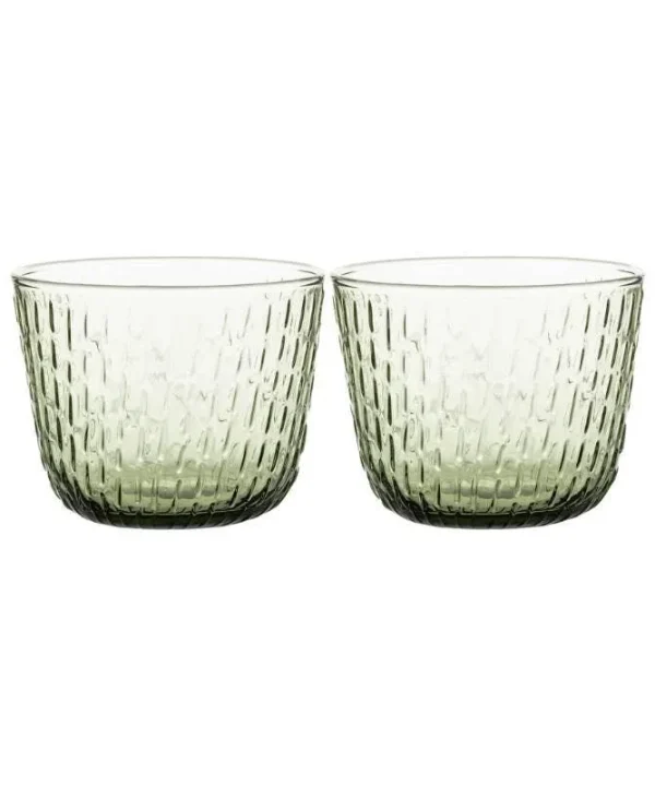 Syksy Glass Tumbler 220ml in olive Set of 2