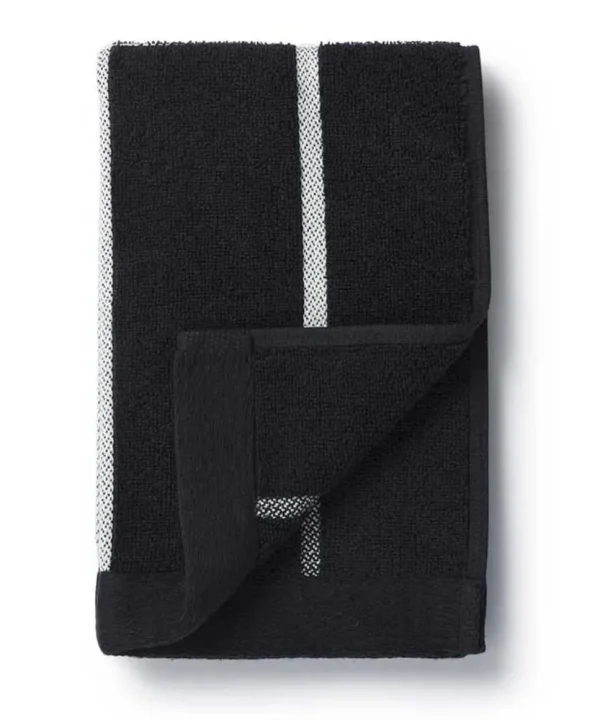 Tiiliskivi Guest Towel 30x50cm in black, white
