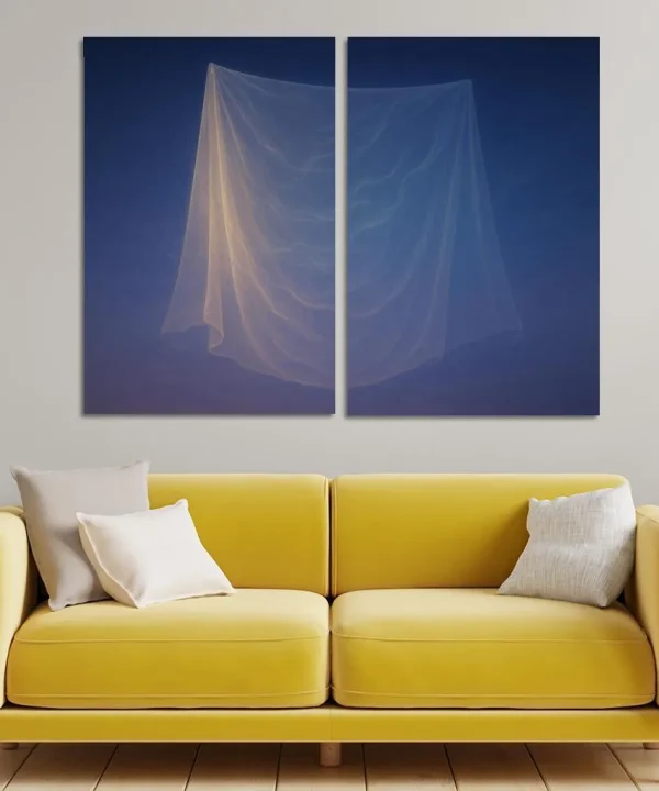Luminous Veil of Eternal Whispers 2 Piece HD Canvas Wall Art