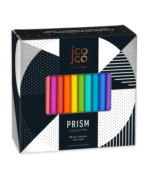 jcoco Chocolate 'PRISM Collection' Chocolate Bars (10x1OZ)