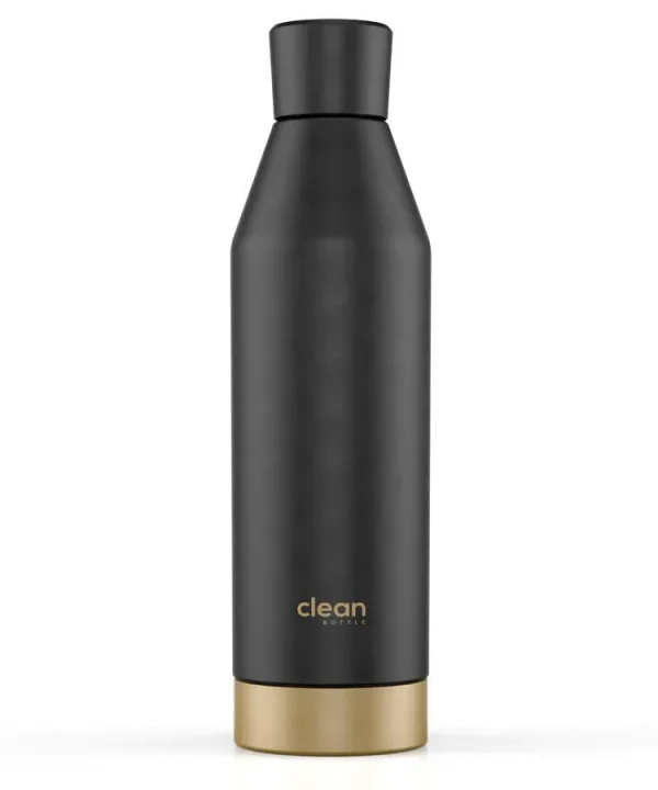 Clean Bottle 'Canteen 17' Black & Bronze Water Bottle
