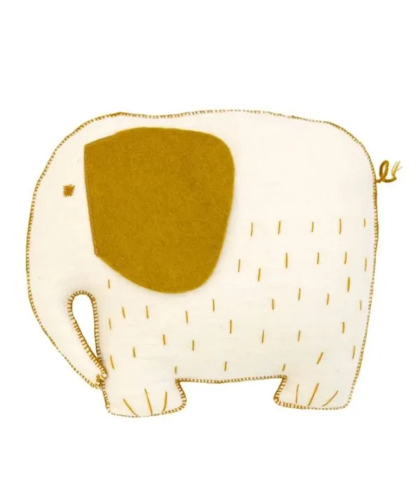 Elephant Cushion 38x32cm in natural