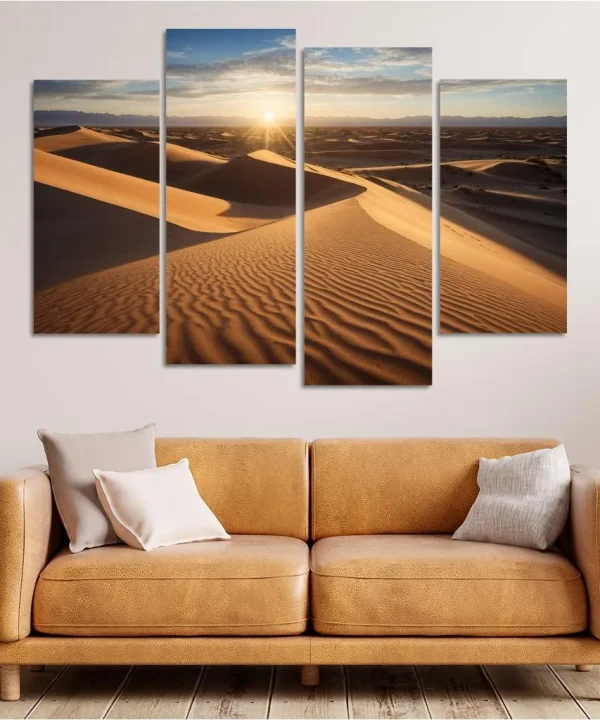 The Enigmatic Beauty of Desert Landscapes 4 Piece HD Canvas Wall Art
