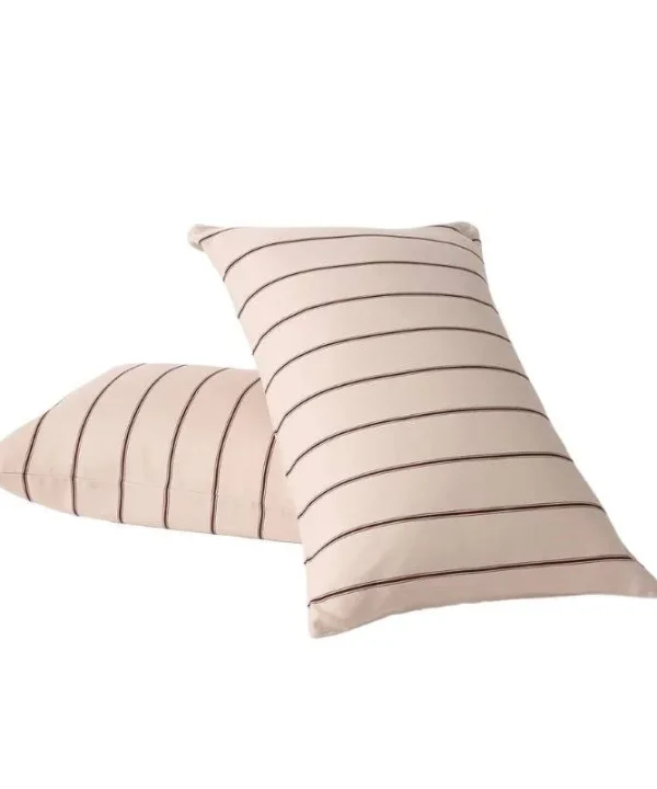 Striped Pillowcase Pair in vanilla