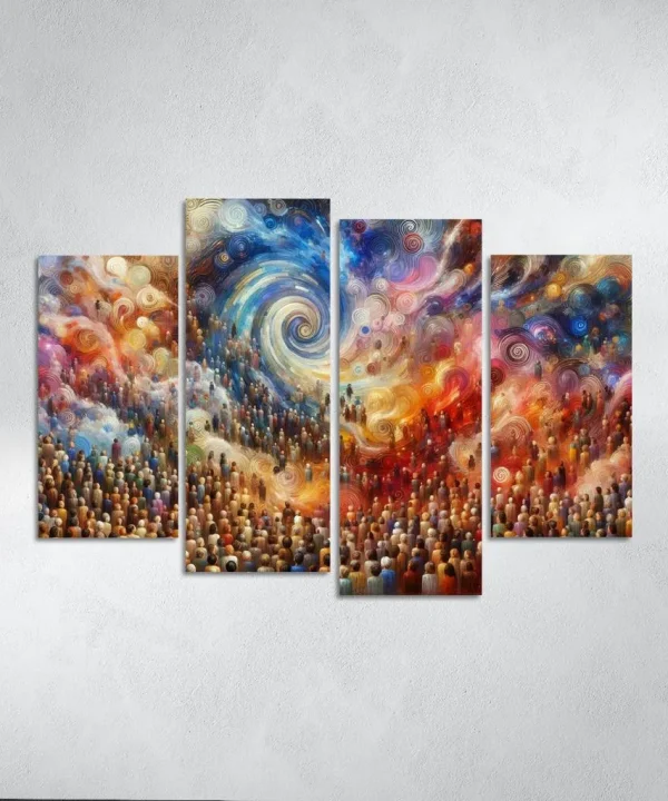 The Celestial Canvas of Emotions 4 Piece HD Canvas Wall Art