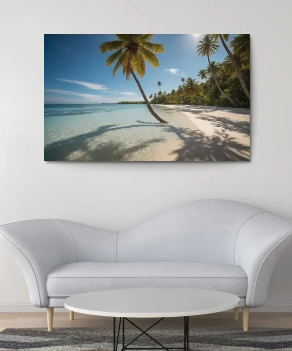 The Crystal Clear Shores of Tropical Paradise 1 Piece HD Canvas Wall Art