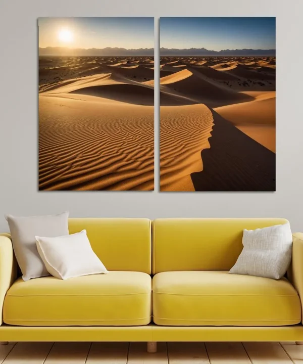The Whispering Sands of the Desert Dunes 2 Piece HD Canvas Wall Art