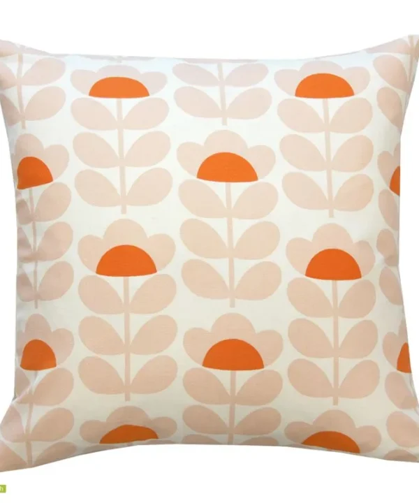 Sweet Pea 40cm Cushion Cover in orange and pink