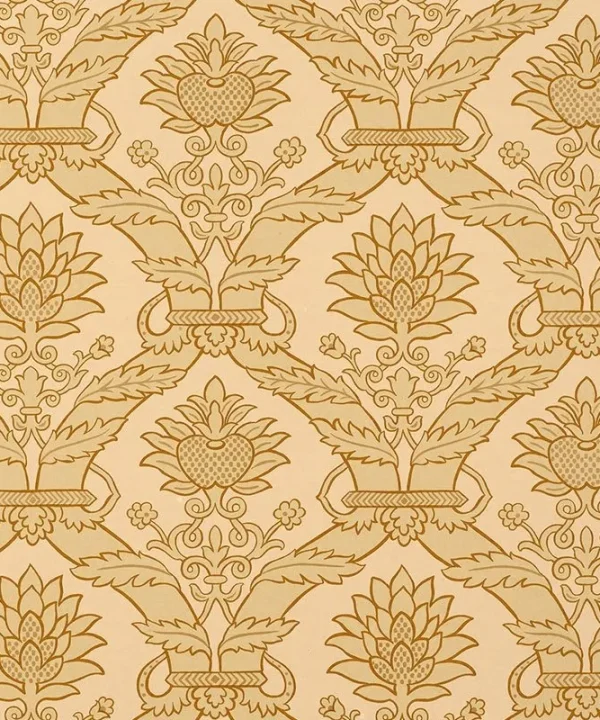 5003650 | Siena Damask, Natural Schumacher Wallpaper