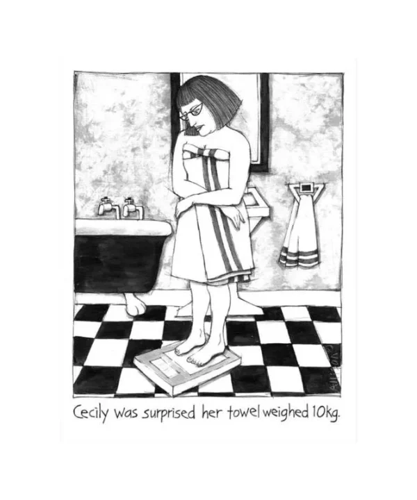 Cecily Cecily Was Surprised Tea Towel