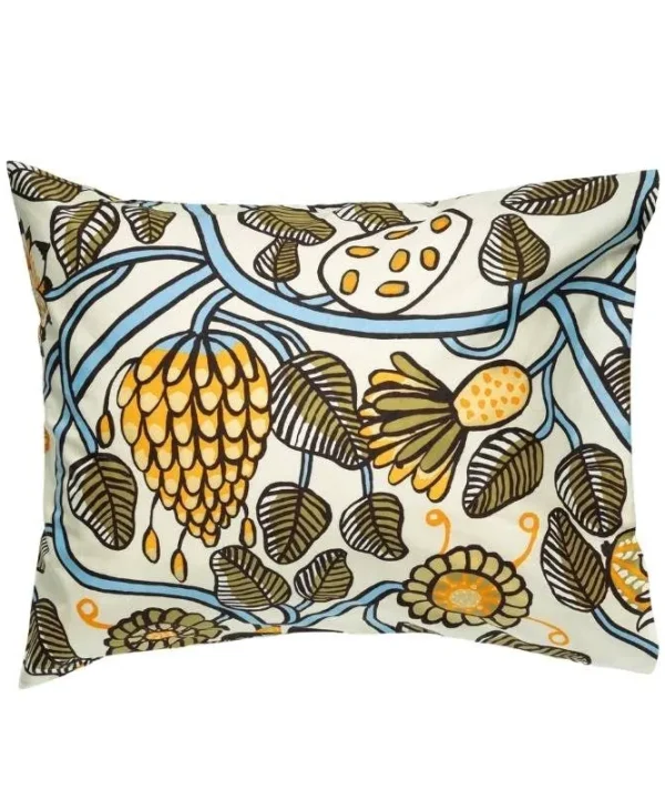 Tiara Pillowcase 50x70cm in sand, sky blue, green
