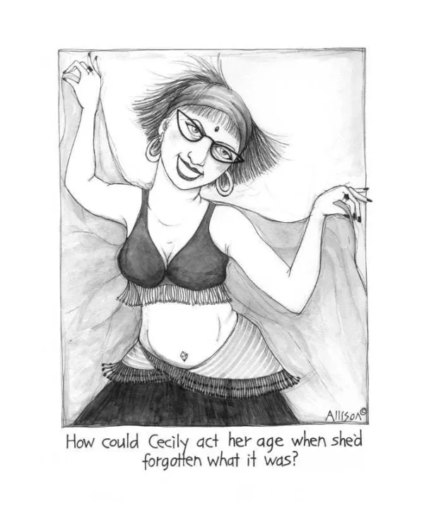 Cecily Act Her Age Tea Towel