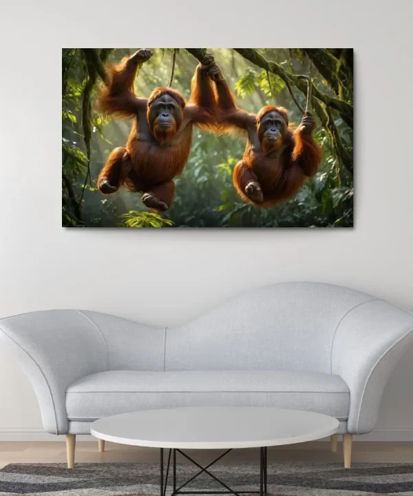 The Majestic Bornean Orangutan 1 Piece HD Canvas Wall Art