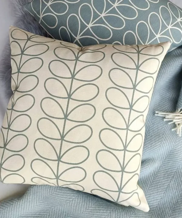 Small Linear Stem Cushion 50cm in duck egg