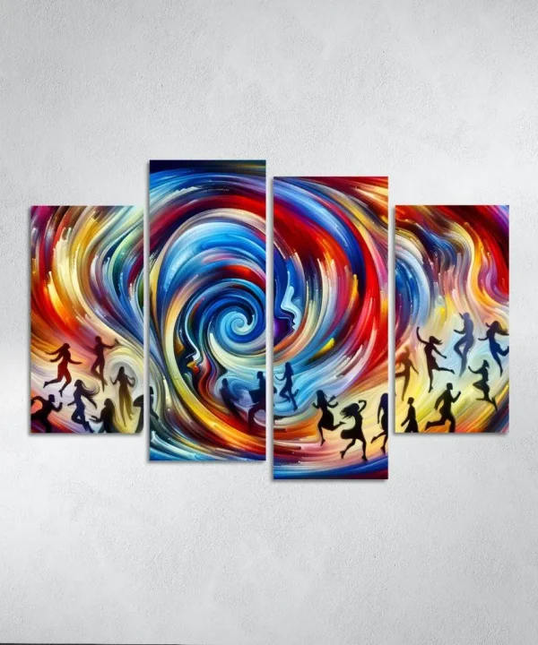 The Whirlwind of Emotions 4 Piece HD Canvas Wall Art