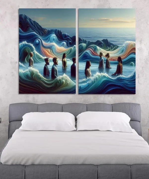 Ebb and Flow of Consciousness 2 Piece HD Canvas Wall Art