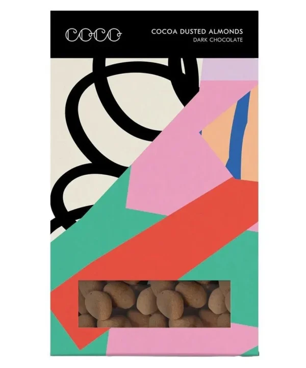 COCO Chocolatier 'Cocoa Dusted Almonds' Dark Chocolate (130G)