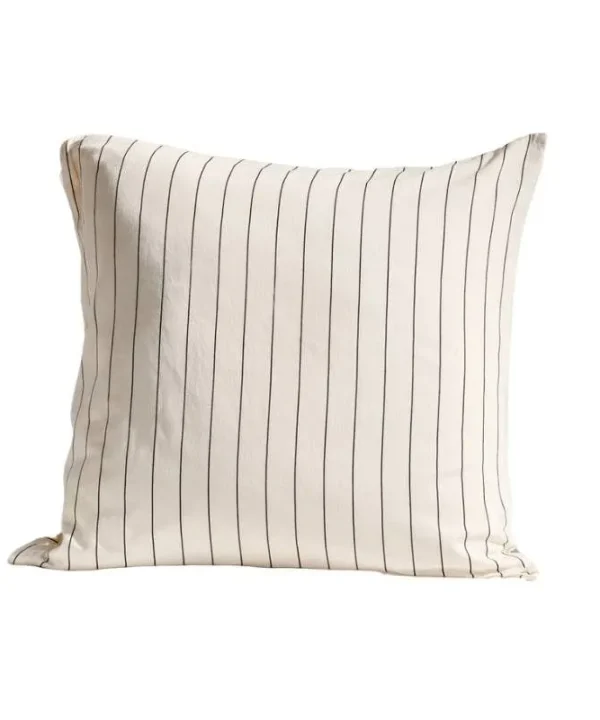 Striped European Pillowcase 60x60cm in snow