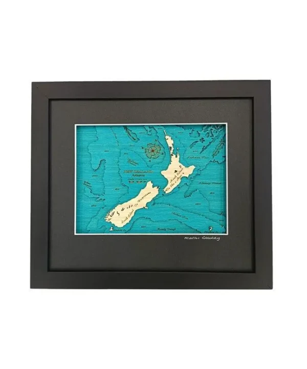 New Zealand 3D Wooden Map Small