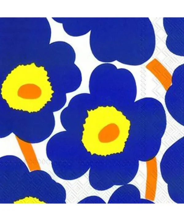Serviettes in Unikko in Dark Blue