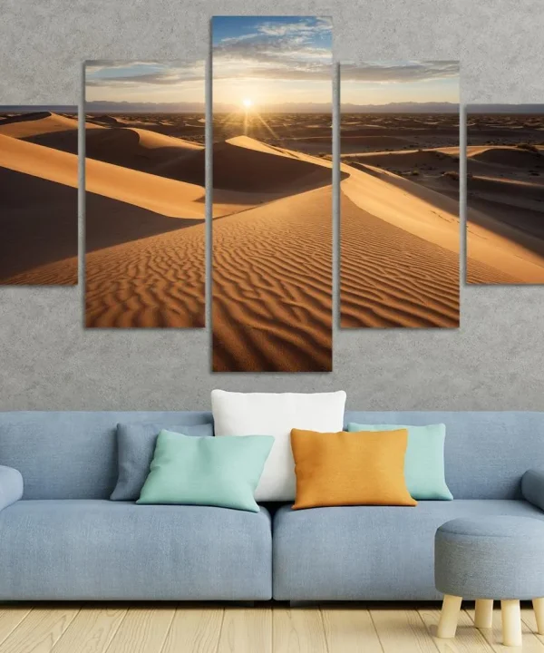 The Enigmatic Beauty of Desert Landscapes 5 Piece HD Canvas Wall Art