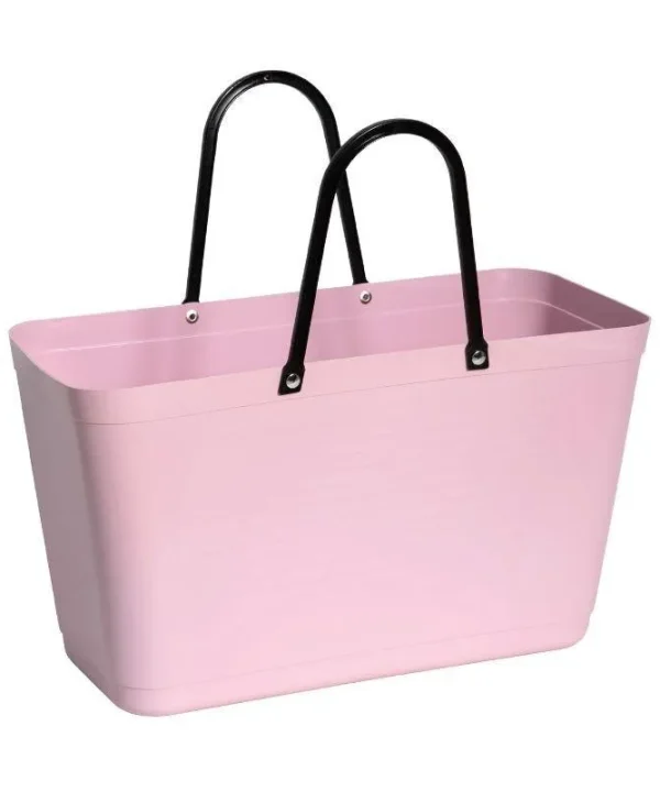 Hinza Green Plastic Bag in dusty pink