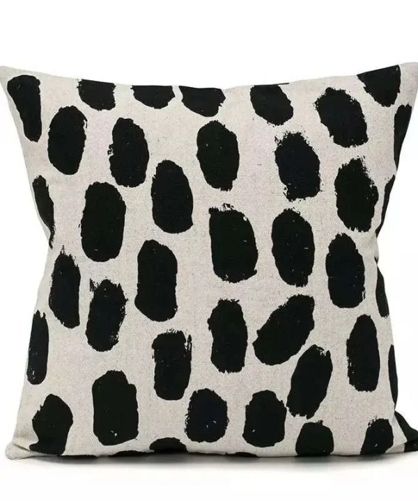 Dots Cushion Cover 48cm in black