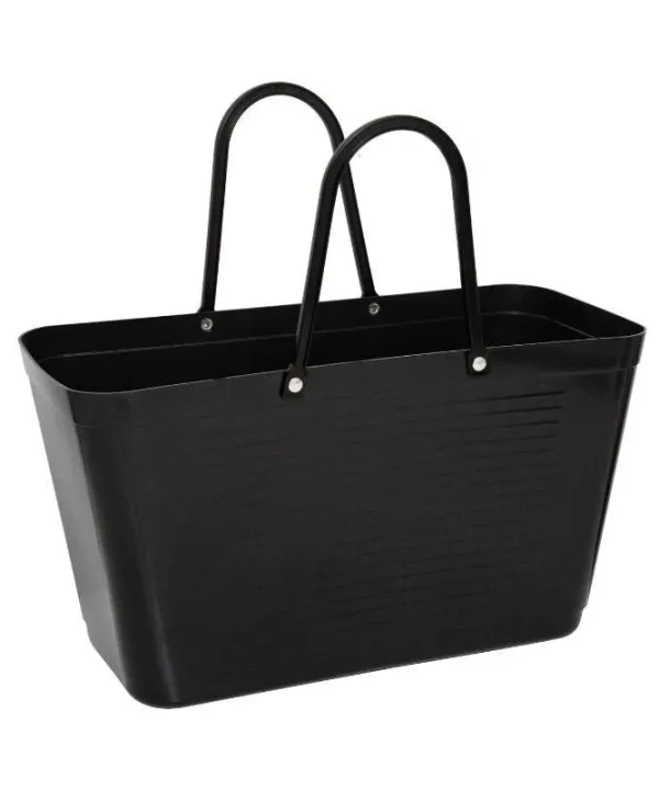 Hinza Green Plastic Bag in black