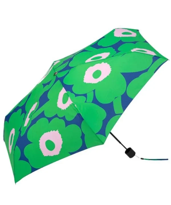 Mini Unikko Umbrella in green, blue, pink