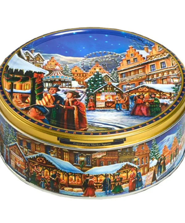 Jacobsens Of Denmark 'Copenhagen Market Square' Danish Butter Cookies in Christmas Tin (150G)
