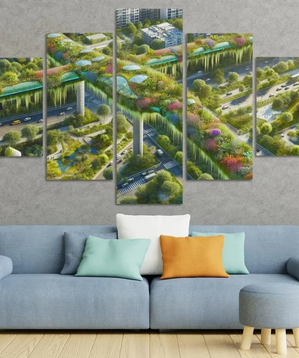 Ecoducts Nature's Pathways 5 Piece HD Canvas Wall Art