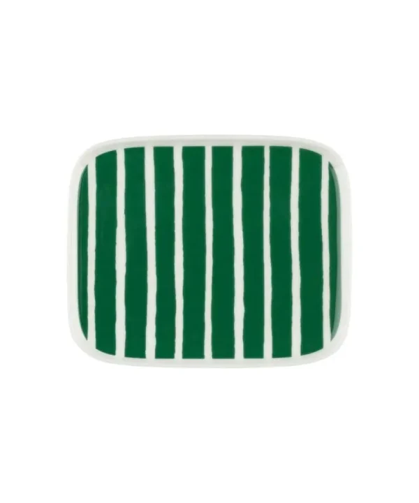 Oiva Piccolo Plate 15x12cm in white, green