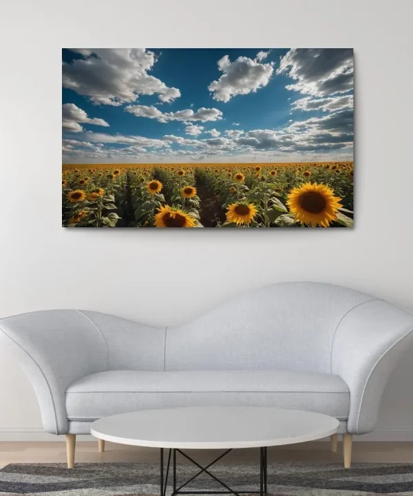 The Radiant Fields of Golden Sunflowers 1 Piece HD Canvas Wall Art