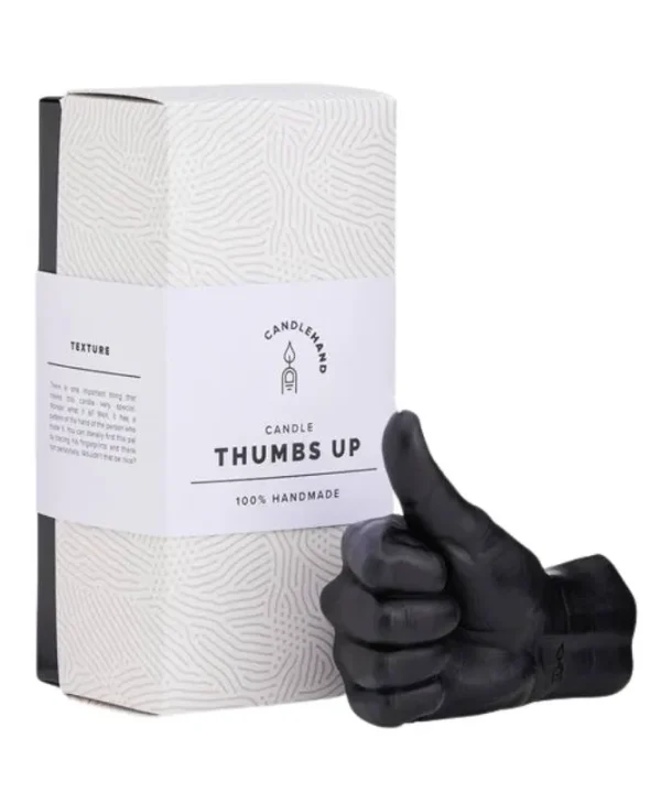 Thumbs Up Candle Hand in black